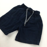 Navy Cotton Shorts - Boys 12-18 Months