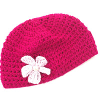 Bright Pink Knitted Hat - Girls 6-9 Months