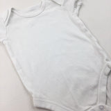 White Short Sleeve Bodysuit - Girls/Boys 9-12 Months