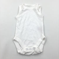 White Sleeveless Bodysuit - Boys/Girls Newborn