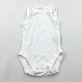 White Sleeveless Bodysuit - Boys/Girls Newborn