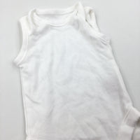 White Sleeveless Bodysuit - Boys/Girls Newborn