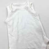 White Sleeveless Bodysuit - Boys/Girls Newborn