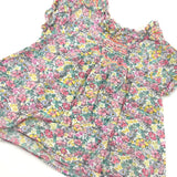 Flowery Short Sleeve Tunic - Girls 9-12 Months