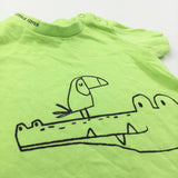 Toucan & Crocodile Neon Green T-Shirt - Boys 0-3 Months