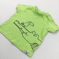 Toucan & Crocodile Neon Green T-Shirt - Boys 0-3 Months