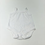 Pink Spots White Sleeveless Bodysuit - Girls Newborn