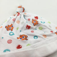 'Nemo' Colourful White Knotted Jersey Hat - Boys 6-9 Months