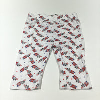 'Mickey Mouse' White Jersey Trousers - Boys 3-6 Months
