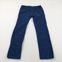 Blue Cotton Twill Chino Trousers with Adjustable Waistband - Boys 11-12 Years