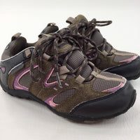 - Purple, Pink & Brown Walking Shoes - Shoe Size 1