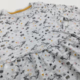 Unicorns Grey Long Sleeved Jersey Dress - Girls 3-4 Years