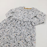 Unicorns Grey Long Sleeved Jersey Dress - Girls 3-4 Years