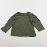 Khaki Green Long Sleeve Top - Boys 0-3 Months