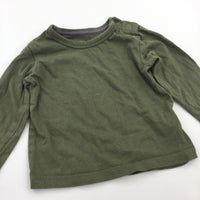 Khaki Green Long Sleeve Top - Boys 0-3 Months