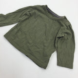 Khaki Green Long Sleeve Top - Boys 0-3 Months