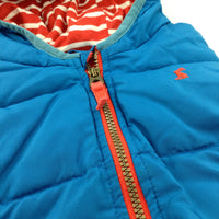 Blue & Red Padded Hooded Gilet - Boys 12-18 Months