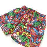 Marvel Superheroes Colourful Swimming Shorts - Boys 2-3 Years