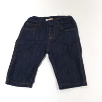 Dark Blue Lined Lightweight Denim Jeans - Boys 0-3 Months