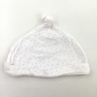 Spotty Pink & White Hat - Girls 9-12 Months