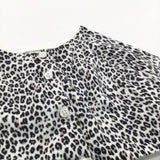 Leopard Print Pattern Cream Lightweight Knitted Cardigan - Girls 0-3 Months