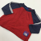 '999' Badge Red & Navy Long Sleeve Top - Boys 0-3 Months