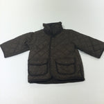 Brown Quilted Fleece Lined Jacket - Boys 4-6 Months