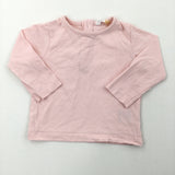 Pale Pink Long Sleeve Top - Girls 0-3 Months