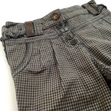 Brown Checked Trousers With Adjustable Waistband - Girls 12-18 Months