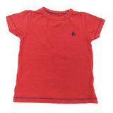 Boat Motif Red T-Shirt - Boys 18-24 Months