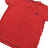 Boat Motif Red T-Shirt - Boys 18-24 Months