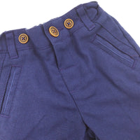 Blue Trousers with Adjustable Waist - Boys 12-18 Months