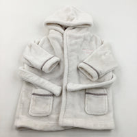 Cream Fleece Dressing Gown - Girls 12-18 Months