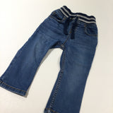 Mid Blue Denim Pull On Jeans - Boys 9-12 Months