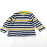 Navy, Yellow & Grey Long Sleeve Top - Boys 3-6 Months