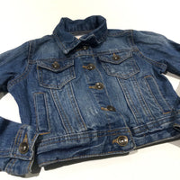 Short Waisted Mid Blue Denim Jacket - Girls 7-8 Years