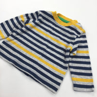 Navy, Yellow & Grey Long Sleeve Top - Boys 3-6 Months