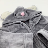 Mouse Grey Fleece Dressing Gown - Boys/Girls 18-24 Months