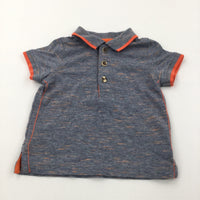 Orange & Grey Polo Shirt - Boys 6-9 Months