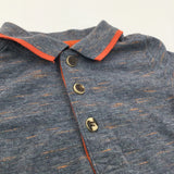 Orange & Grey Polo Shirt - Boys 6-9 Months