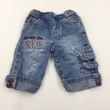 'Scruffy Joe' Mid Blue Denim Jeans - Boys 3-6 Months