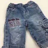 'Scruffy Joe' Mid Blue Denim Jeans - Boys 3-6 Months