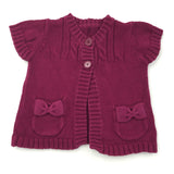 Purple Short Sleeve Cardigan - Girls 18-23 Months