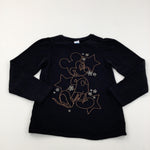 Mickey Mouse Beaded Black Sweatshirt - Girls 9-10 Years