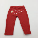 'Merry Little Christmas' Robin Red Christmas Leggings - Boys/Girls 6-9 Months