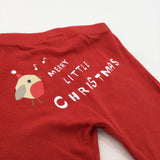'Merry Little Christmas' Robin Red Christmas Leggings - Boys/Girls 6-9 Months