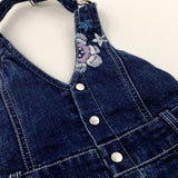Flower Embroidered Denim Dress - Girls 18 Months