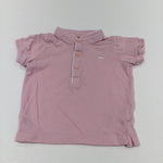 Dragonfly Motif Pink Polo Shirt - Girls 12-18 Months