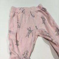 Disney Characters Pink Jersey Trousers with Enclosed Feet - Girls Newborn