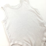 White Sleeveless Bodysuit - Boys/Girls 18-24 Months